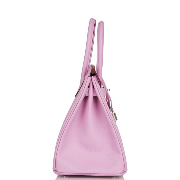 Handmade Bag HB 30 Mauve Sylvestre Epsom Palladium Hardware - 图片 3