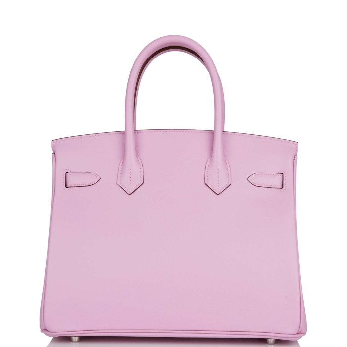 Handmade Bag HB 30 Mauve Sylvestre Epsom Palladium Hardware - 图片 4