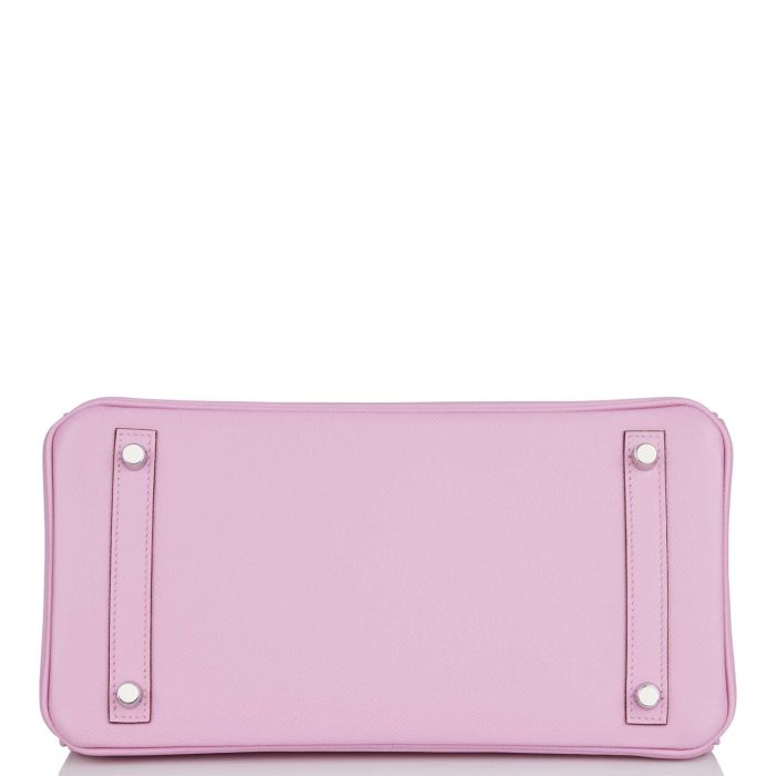 Handmade Bag HB 30 Mauve Sylvestre Epsom Palladium Hardware - 图片 5