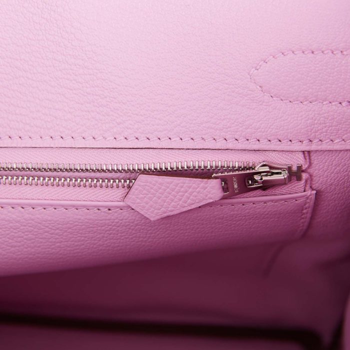 Handmade Bag HB 30 Mauve Sylvestre Epsom Palladium Hardware - 图片 8
