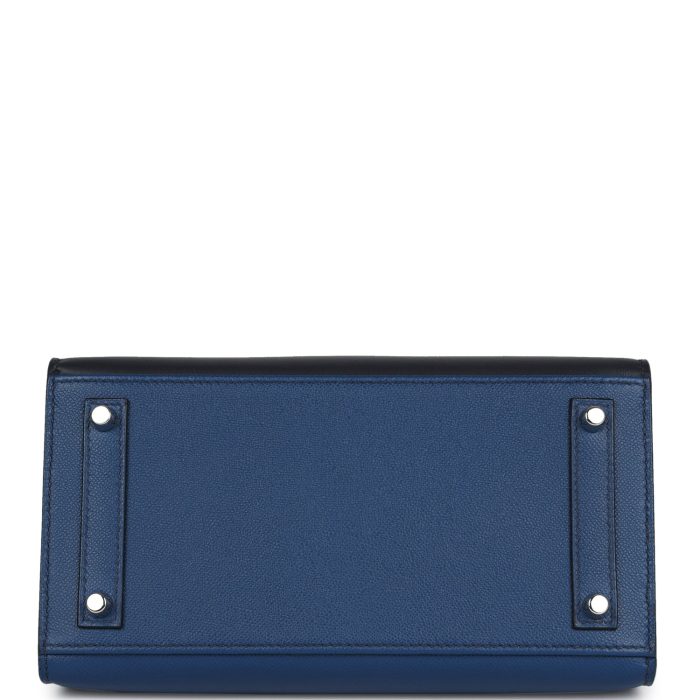 Handmade Bag HNSFB 20 Bleu Marine Matte Alligator Palladium Hardware - 图片 6