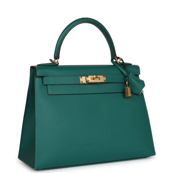 Handmade HKS 28 Malachite Epsom Gold Hardware - 图片 2