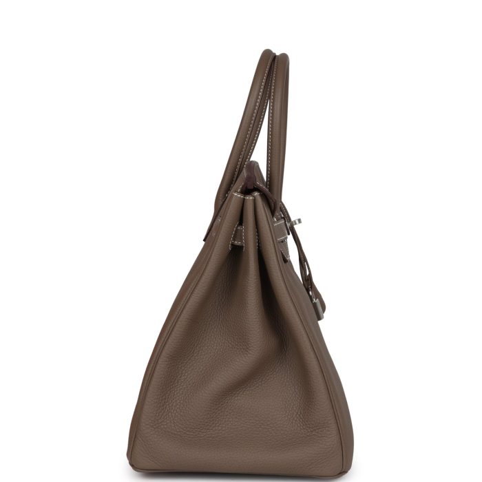 Handmade Bag HB 35 Etoupe Togo Palladium Hardware - 图片 3