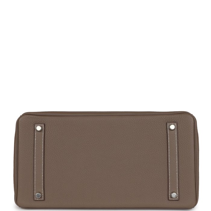 Handmade Bag HB 35 Etoupe Togo Palladium Hardware - 图片 5