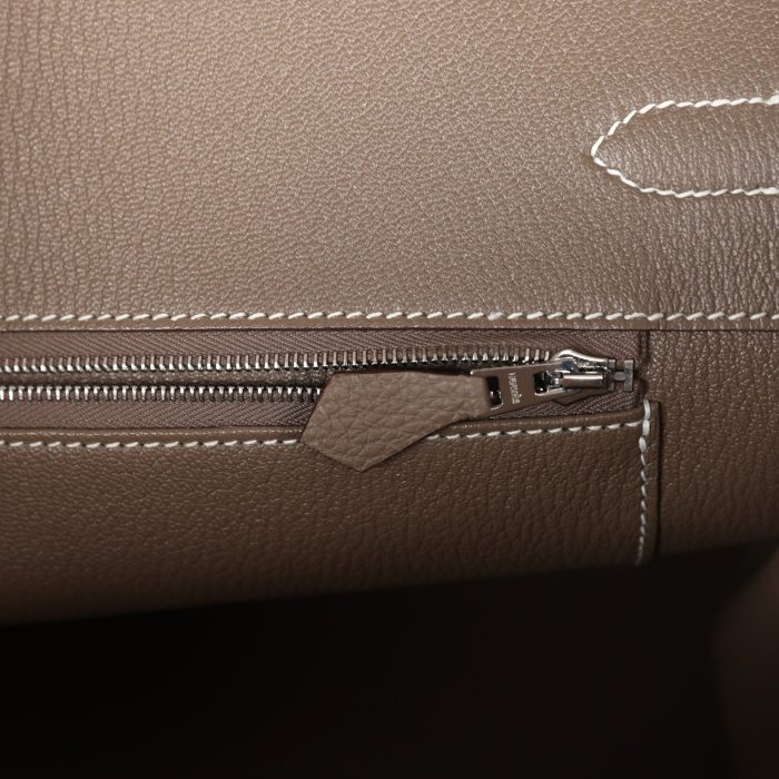 Handmade Bag HB 35 Etoupe Togo Palladium Hardware - 图片 8