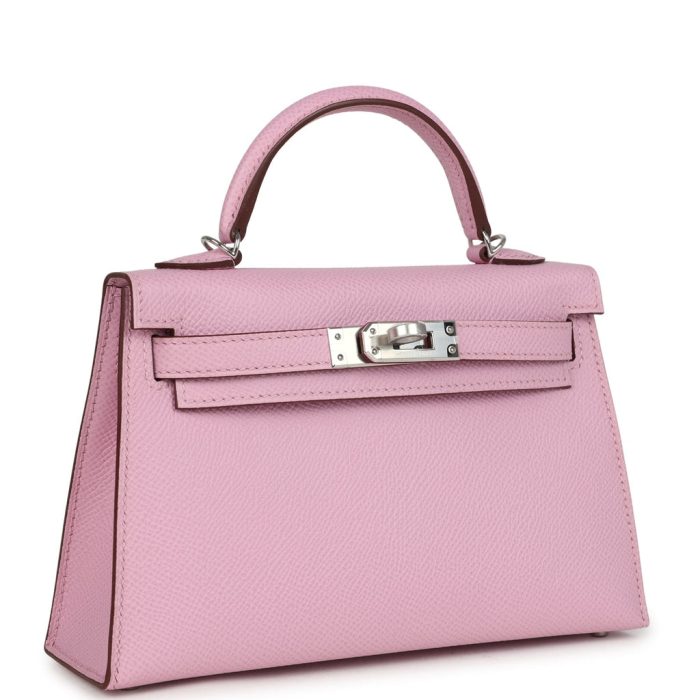 Handmade HKS 20 Mauve Sylvestre Epsom Palladium Hardware - 图片 2