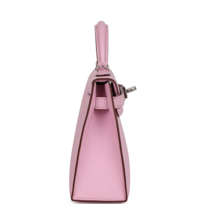 Handmade HKS 20 Mauve Sylvestre Epsom Palladium Hardware - 图片 3