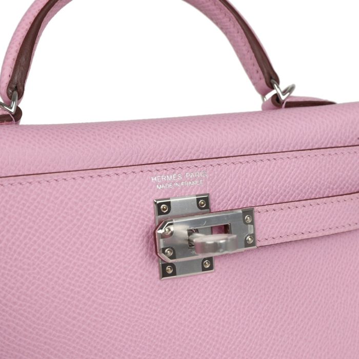 Handmade HKS 20 Mauve Sylvestre Epsom Palladium Hardware - 图片 6