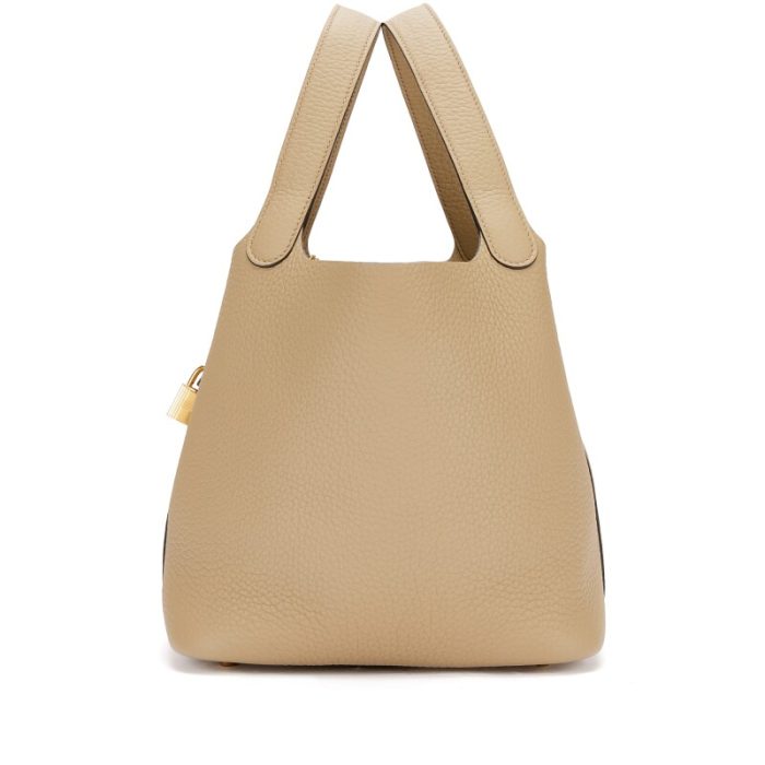 Handmade HPL 22 Beige Marfa Clemence Gold Hardware