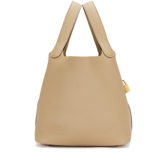 Handmade HPL 22 Beige Marfa Clemence Gold Hardware - 图片 2