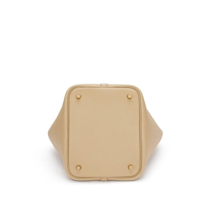 Handmade HPL 22 Beige Marfa Clemence Gold Hardware - 图片 4