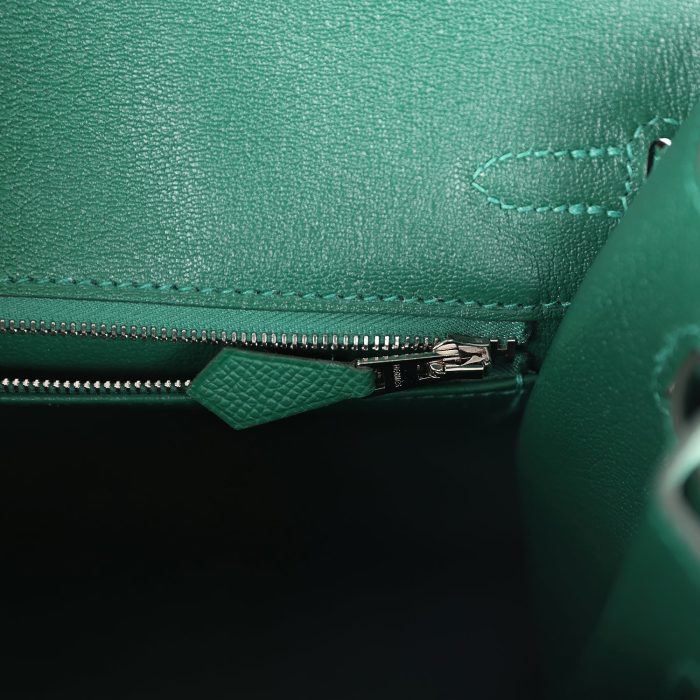 Handmade Bag HB Sellier 25 Vert Moyen Epsom Electrum Hardware - 图片 8